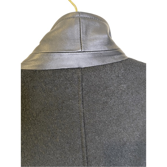 ๐ SOLD ๐ 7 For All Mankind Wool Black Jacket Blazer Lamb Leather Size XL - Picture 6 of 11